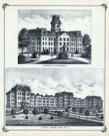 University of Nebraska, State Insane Asylum, Nebraska State Atlas 1885